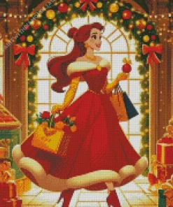 Princess Belle Disney Christmas Diamond Painting