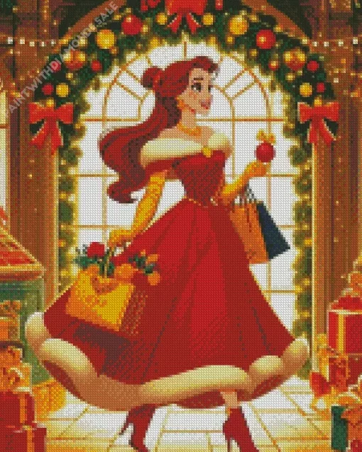 Princess Belle Disney Christmas Diamond Painting