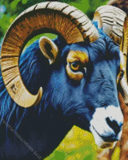 Black Bighorn Sheep Diamond Painting