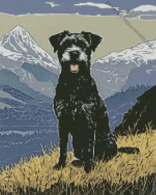 Black Schnauzer Diamond Painting