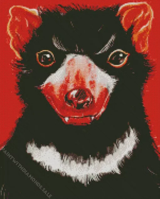 Black Tasmanian Devil Art Diamond Painting