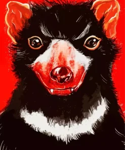 Black Tasmanian Devil Art Diamond Painting