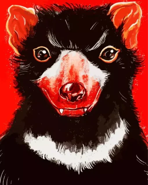 Black Tasmanian Devil Art Diamond Painting