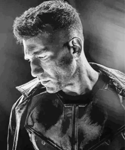 Black And White Frank Castle Diamond Painting