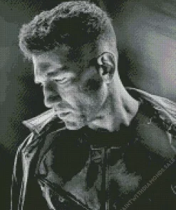 Black And White Frank Castle Diamond Painting