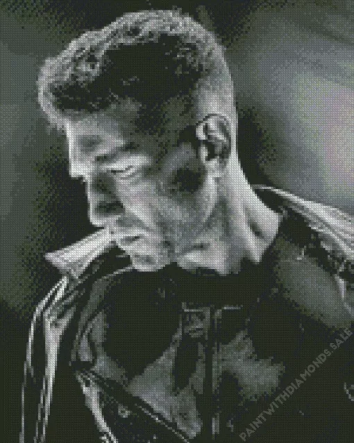 Black And White Frank Castle Diamond Painting