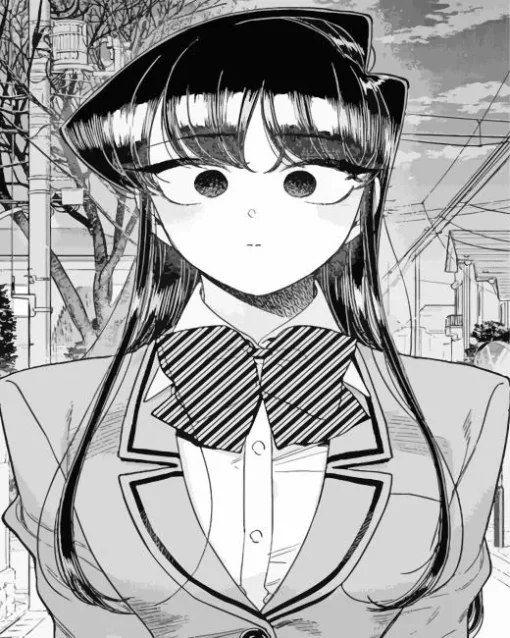 Black And White Komi Shouko Diamond Painting