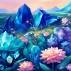 Blue Crystals Diamond Painting