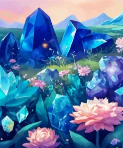 Blue Crystals Diamond Painting