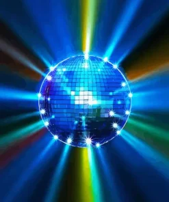 Blue Disco Ball Diamond Painting