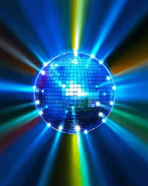 Blue Disco Ball Diamond Painting