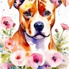 Brown Pit Bull Diamond Painting