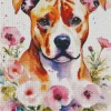 Brown Pit Bull Diamond Painting