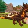 Brown Minecraft Dragon Diamond Painting