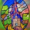 Stained Glass Disney Castle Diamond Painting