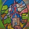 Stained Glass Disney Castle Diamond Painting