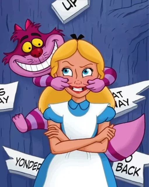 cheshire cat and alice Diamond By Numbers