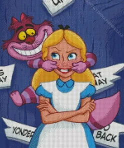 cheshire cat and alice Diamond Paintings