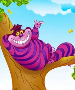 cheshire cat on tree Diamond By Numbers