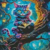 cheshire cat on tree Diamond Paintings