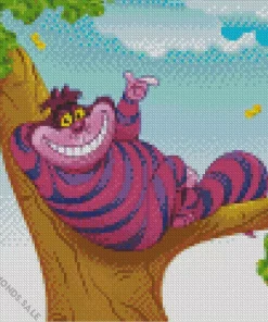 cheshire cat on tree Diamond Paintings