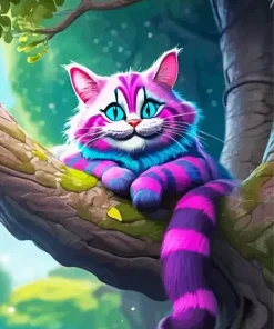 cheshire cat on tree art Diamond By Numbers