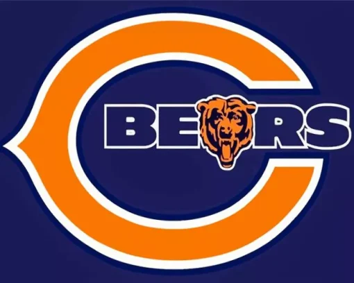 chicago bears logo Diamond By Numbers