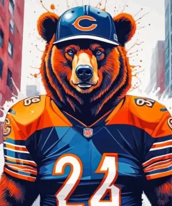 chicago bears mascot Diamond By Numbers