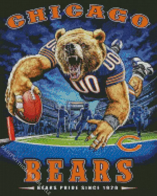 chicago bears poster Diamond Paintings