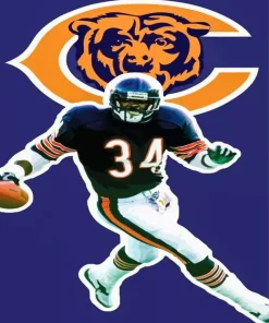 chicago bears walter payton Diamond By Numbers