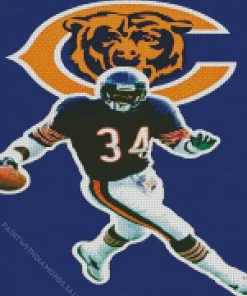 chicago bears walter payton Diamond Paintings