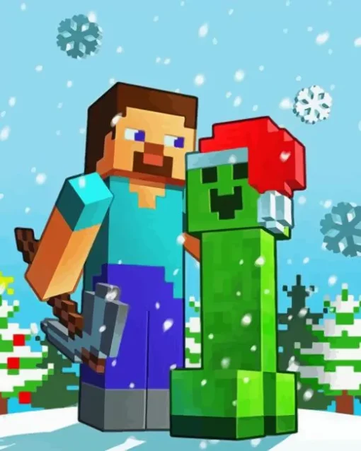 Minecraft Christmas Diamond Painting