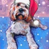 Christmas Cockapoo Diamond Painting