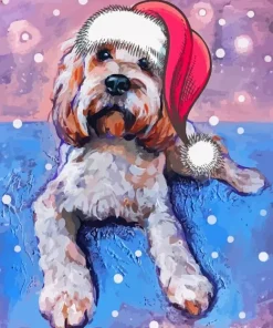 Christmas Cockapoo Diamond Painting