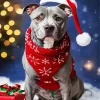 Christmas Pit Bull Diamond Painting