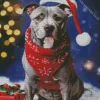 Christmas Pit Bull Diamond Painting