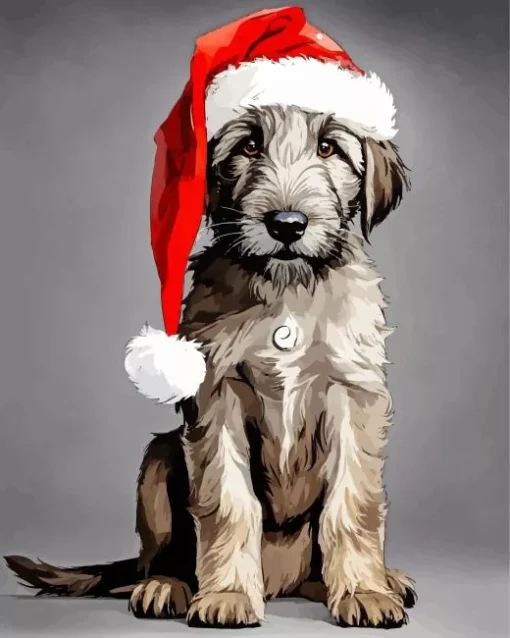 Christmas Schnauzer Diamond Painting