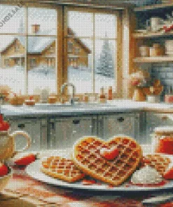 Christmas Morning Breakfast Art Diamond Painting