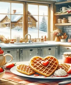 Christmas Morning Breakfast Art Diamond Painting