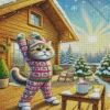 Christmas Morning Cat Diamond Painting