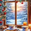 Christmas Morning Coffee Art Diamond Painting