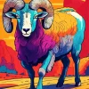 Colorful Bighorn Sheep Diamond Painting