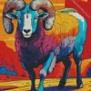 Colorful Bighorn Sheep Diamond Painting