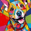 Colorful Pit Bull Diamond Painting