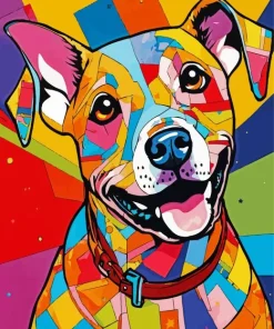 Colorful Pit Bull Diamond Painting