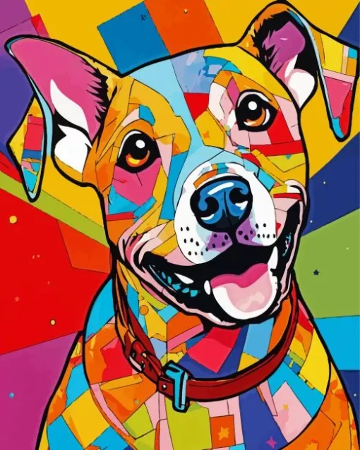 Colorful Pit Bull Diamond Painting