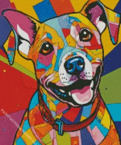 Colorful Pit Bull Diamond Painting