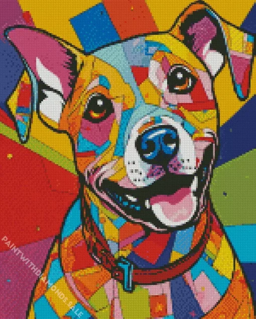 Colorful Pit Bull Diamond Painting