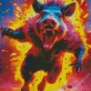 Colorful Tasmanian Devil Diamond Painting