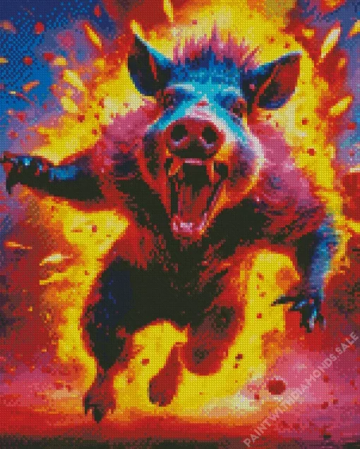 Colorful Tasmanian Devil Diamond Painting